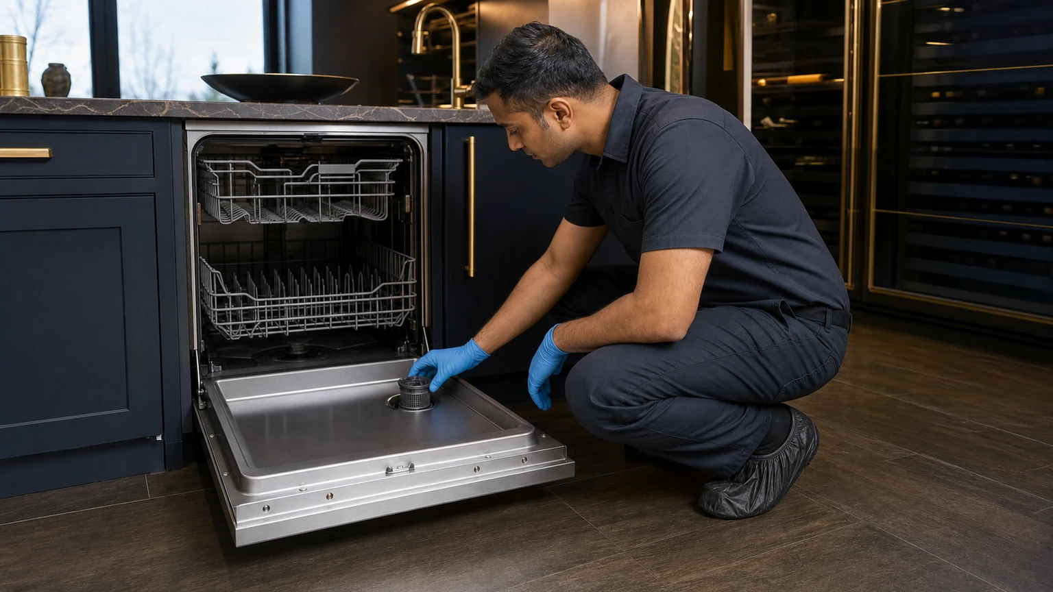 Panel-ready dishwasher diagnostic visit in Alpine